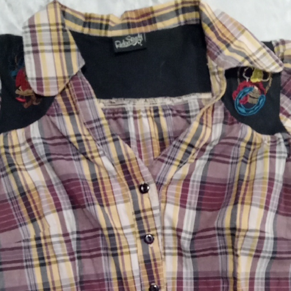 Rock Steady Western Style Peplum Top *L*
